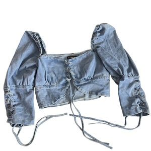 SHEIN Jean Crop Top 💙